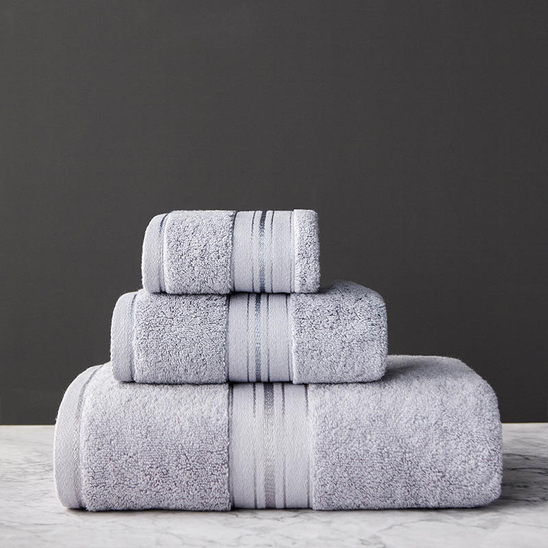 Pure Color Cotton Bath Towel Set Perfect for Beach and Home globalswanky 03
