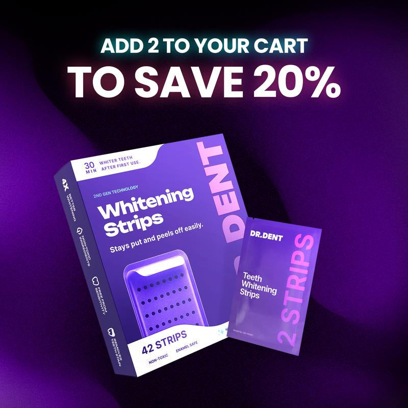 Purple Tooth Whitening Strips for Stain Removal Dental Kit globalswanky 01
