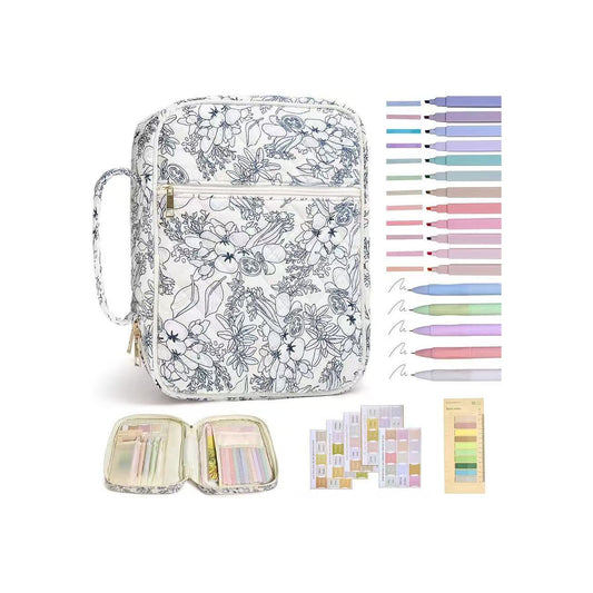 Quilted Cotton Book Storage Bag with Dust Protection for Home Global Swanky 02