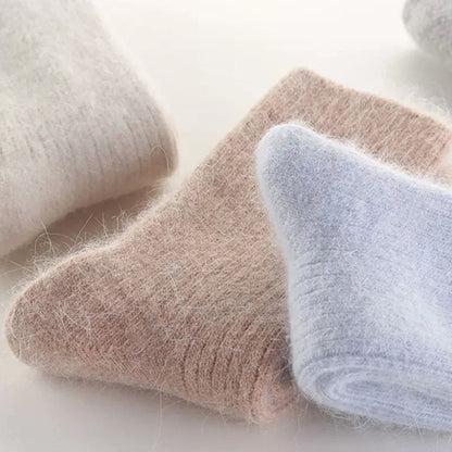 Rabbit Wool Blend Fleece Lined Winter Socks Warm Daily Wear globalswanky 02