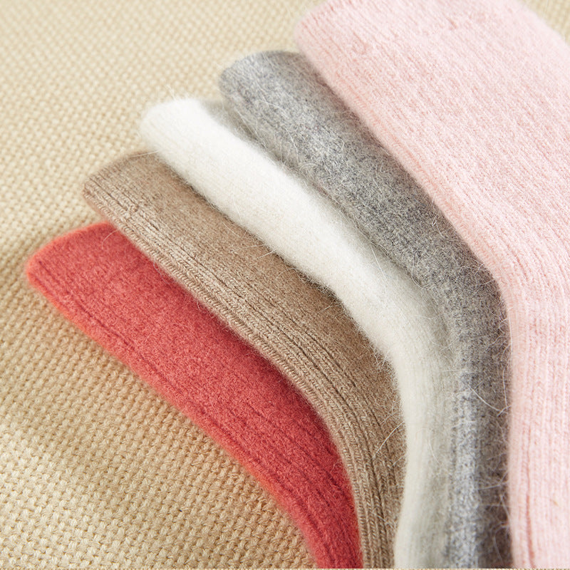 Rabbit Wool Blend Fleece Lined Winter Socks Warm Daily Wear globalswanky 03