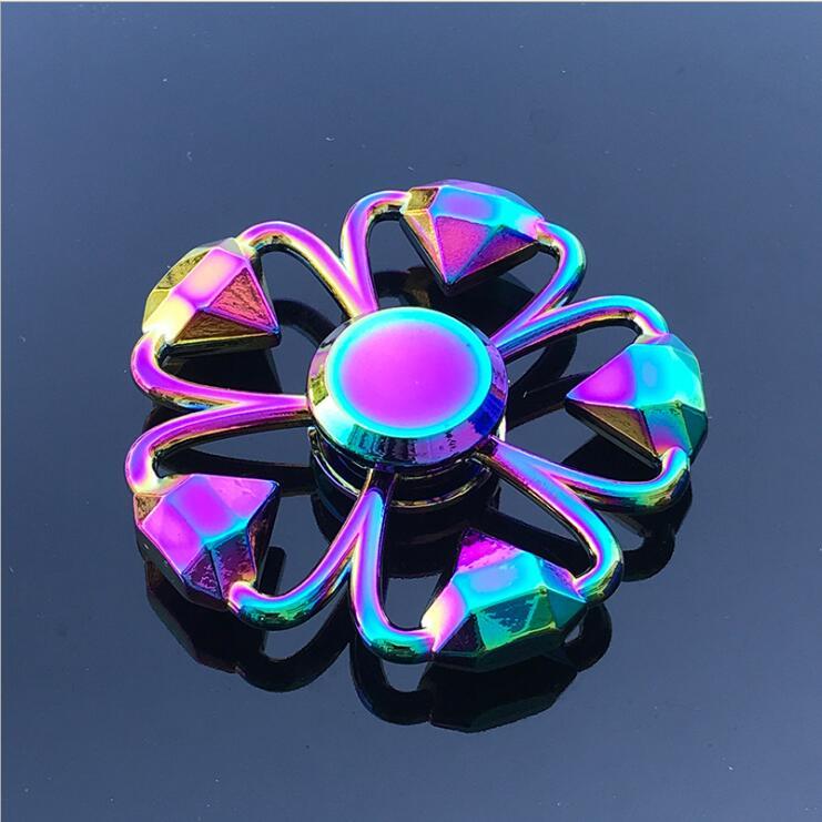 Rainbow Metal Fidget Spinner EDC Finger Focus Toy for Kids globalswanky 02