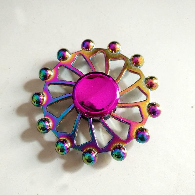 Rainbow Metal Fidget Spinner EDC Finger Focus Toy for Kids globalswanky 03