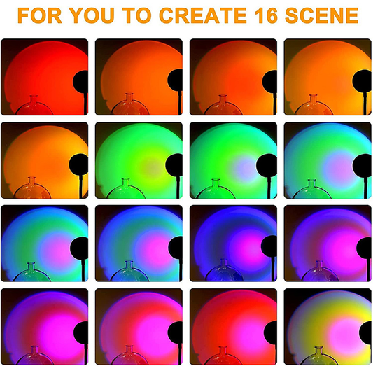 Rainbow Projection Desk Lamp – USB Powered Colorful Lighting global swanky 2