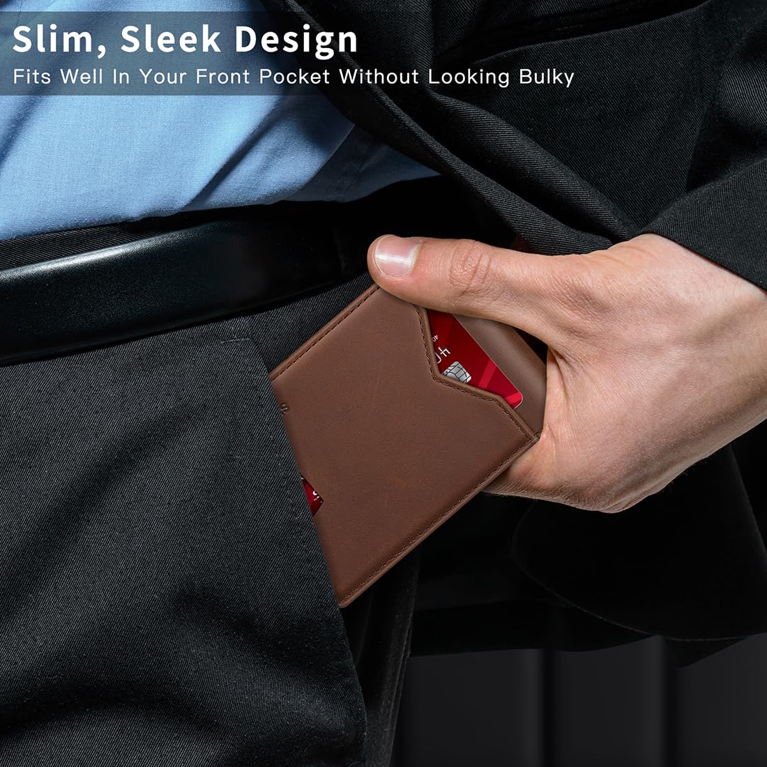 Real Leather Wallet Men Slim Bifold Minimalist RFID Design
global-swanky 2