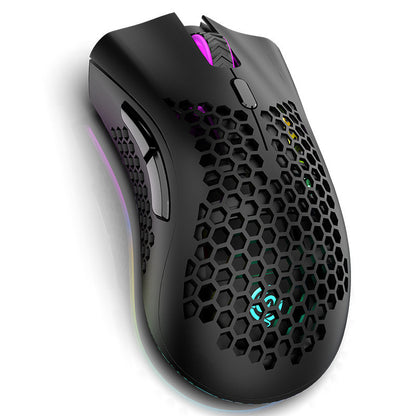  Rechargeable Wireless Gaming Mouse with LED Light Effects global-swanky 3