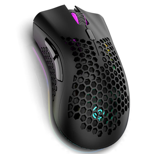  Rechargeable Wireless Gaming Mouse with LED Light Effects global-swanky 3