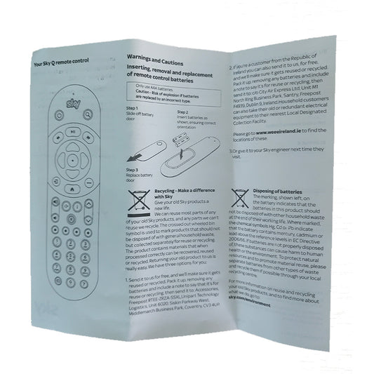 Replacement Universal Remote for Sky Q TV Box – Full Compatibility 
Global swanky 2