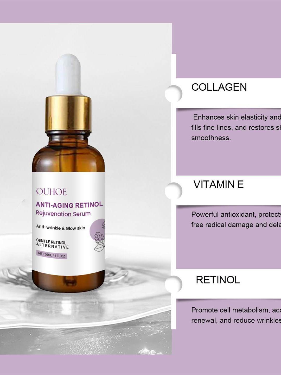 Retinol Facial Serum for Smooth Daily Face Skin Care Routine globalswanky 03