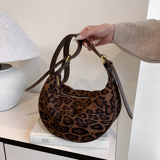 Retro Leopard Print Crossbody Bag – Trendy Womens Shoulder Bag globalswanky 1
