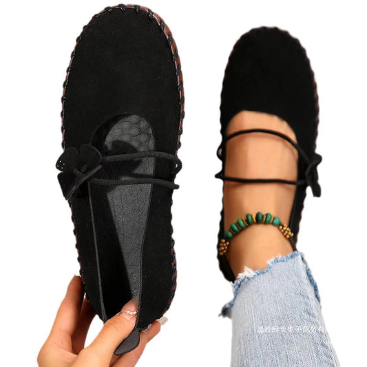 Retro Women's Breathable Round-Toe Shoes with Soft Soles global swanky 2