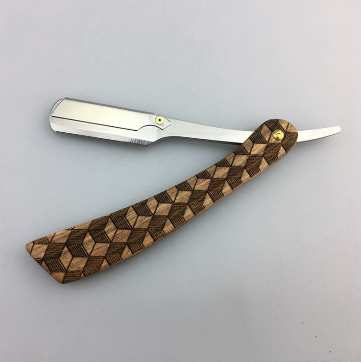 Rosewood Razor Double Sided Knife Holder Barber Shaving Tool globalswanky 01
