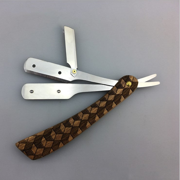 Rosewood Razor Double Sided Knife Holder Barber Shaving Tool globalswanky 03