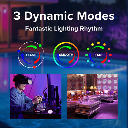 SANSI IP68 Waterproof RGB Pool Light Rechargeable LED Lamp globalswanky 03