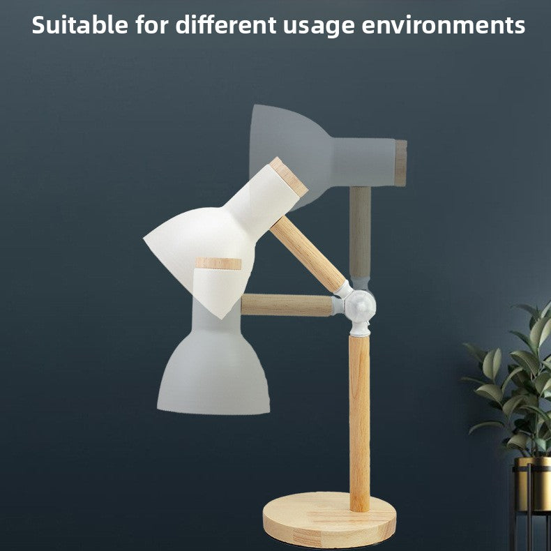 Scandinavian Wood Desk Lamp with Eye Protection for Study Global Swanky 1