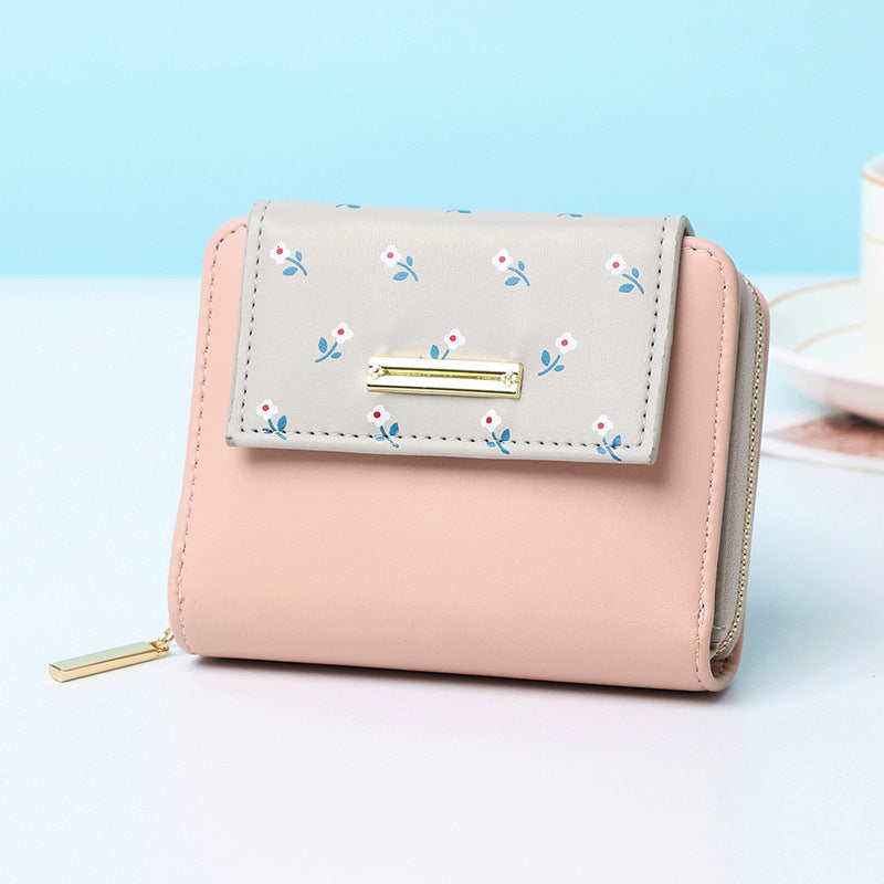 Short Women Wallets With Splicing Print & Coin Purse Space Bag Global swanky 1