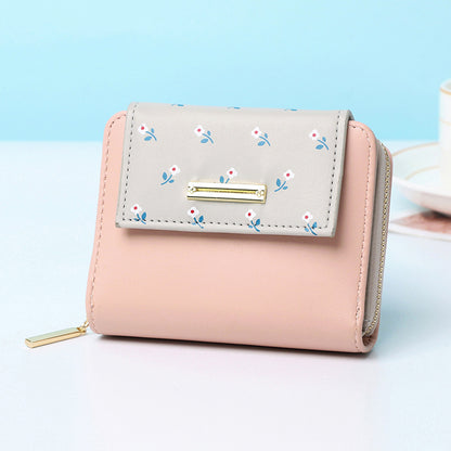 Short Women Wallets With Splicing Print & Coin Purse Space Bag Global swanky 1