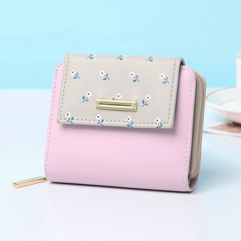 Short Women Wallets With Splicing Print & Coin Purse Space Bag Global swanky 3