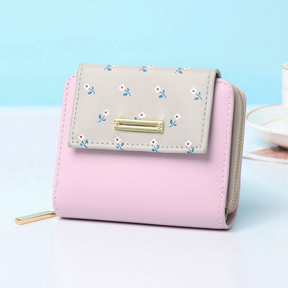 Short Women Wallets With Splicing Print & Coin Purse Space Bag Global swanky 3