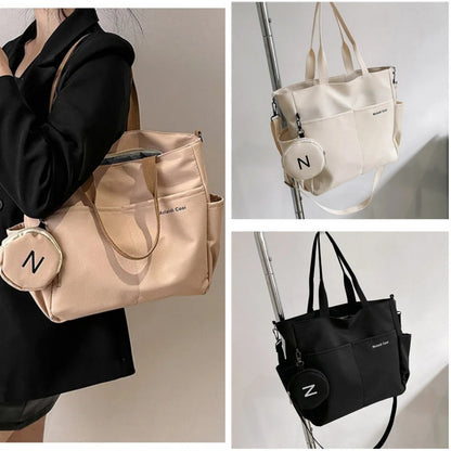 Shoulder Bag Canvas Tote Messenger Bag for Ladies Daily Carry Global swanky 1