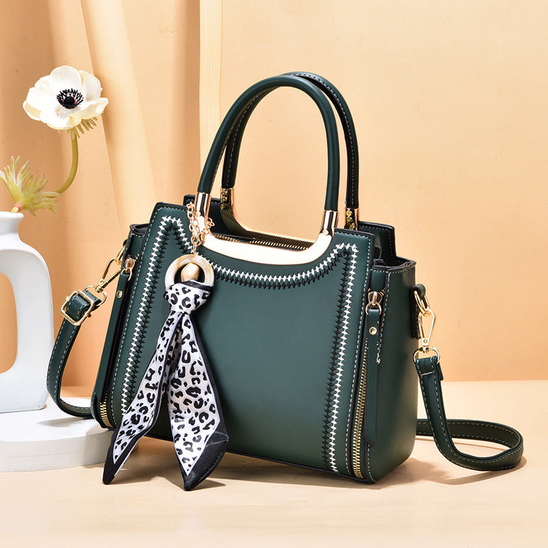 Shoulder Bag Trendy Silk Scarf Handbag for Women Daily Chic Style Global swanky 3