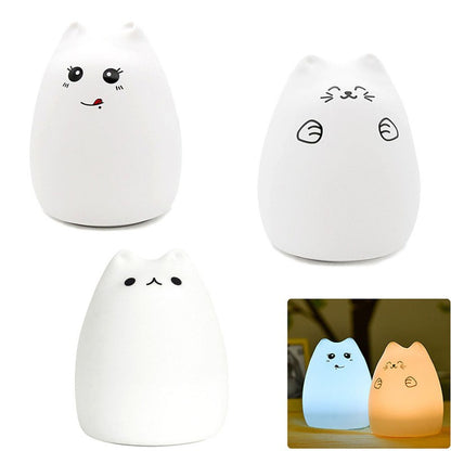 Silicone Touch Sensor LED Night Light for Children Baby Kids globalswanky 02