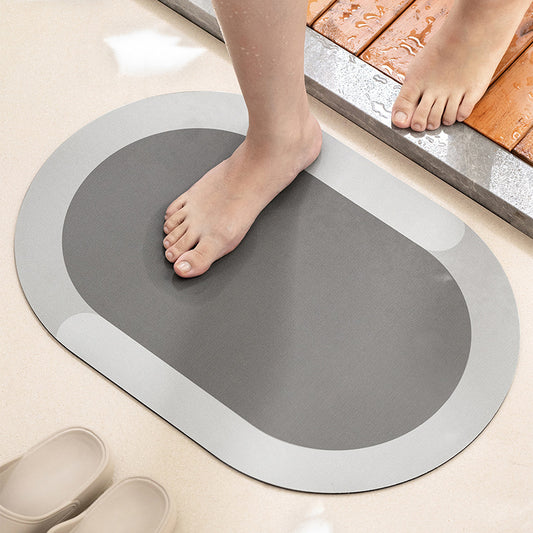  Simple Solid Color Diatom Ooze Floor Mat for Bathroom Comfort global-swanky 1