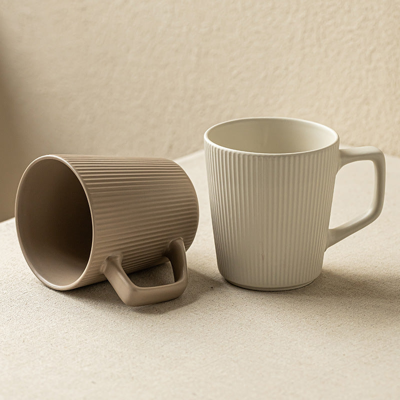 Simple Striped Ceramic Mug with Large Capacity Global swanky 3