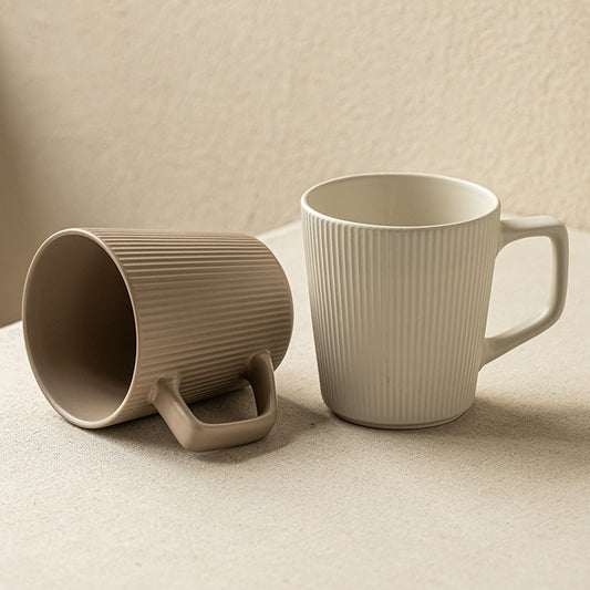 Simple Striped Ceramic Mug with Large Capacity Global swanky 3