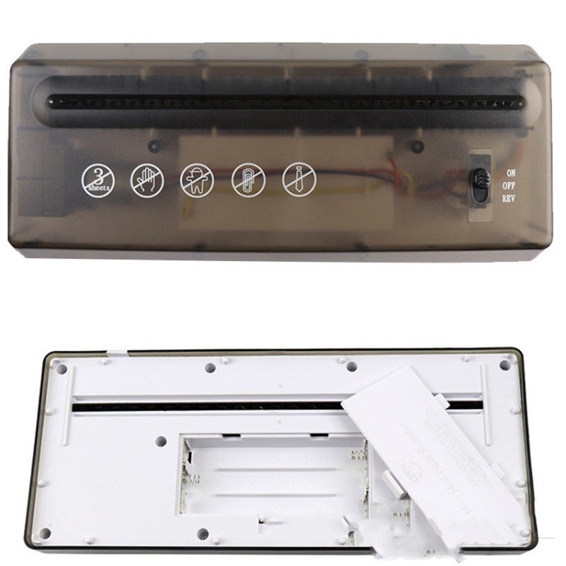 Small Electric A4 Paper Shredder with Strip Cut Desktop Design Global swanky 3