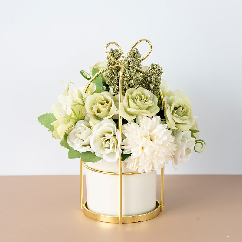 Small Potted Plants Dried & Simulation Flower Bouquet Home
global-swanky 3