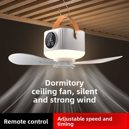  Smart Rechargeable 0Ceiling Fan with LED Light Quiet Airflow global-swanky 1
