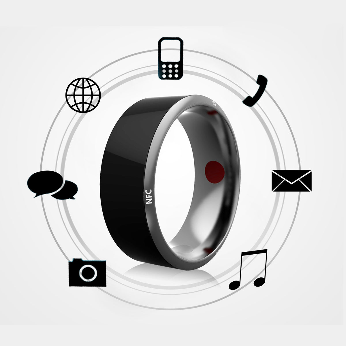 Smart Ring Wearable Device Multifunctional Black High-Tech Pro
Global swanky 1