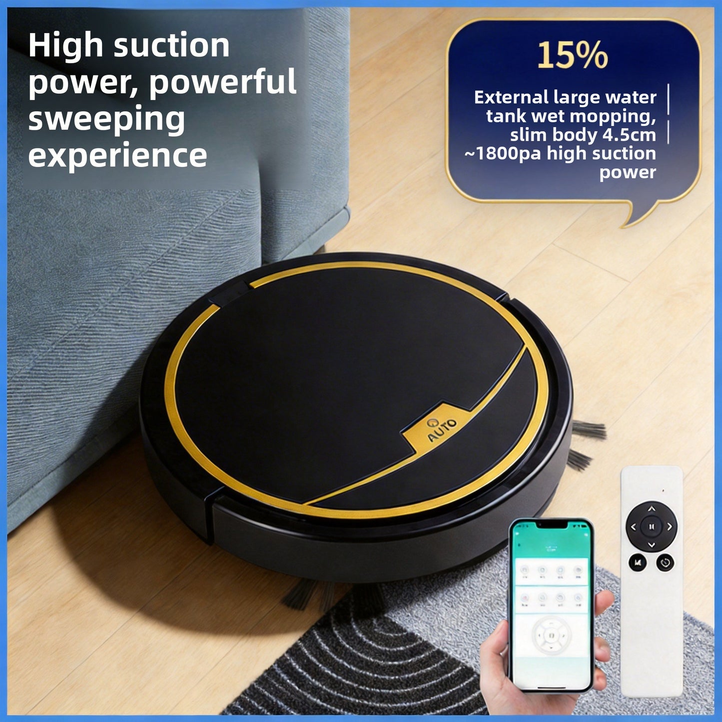 Smart Vacuum Mop Cleaning Robot for Daily Floor Cleaning Use globalswanky 01
