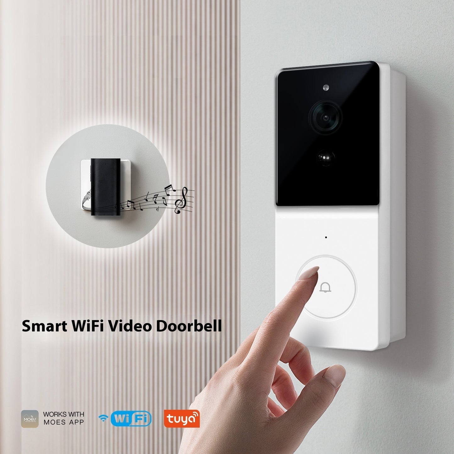 Smart Video Doorbell Camera with WiFi & Two-Way Audio Intercom Global swanky 1