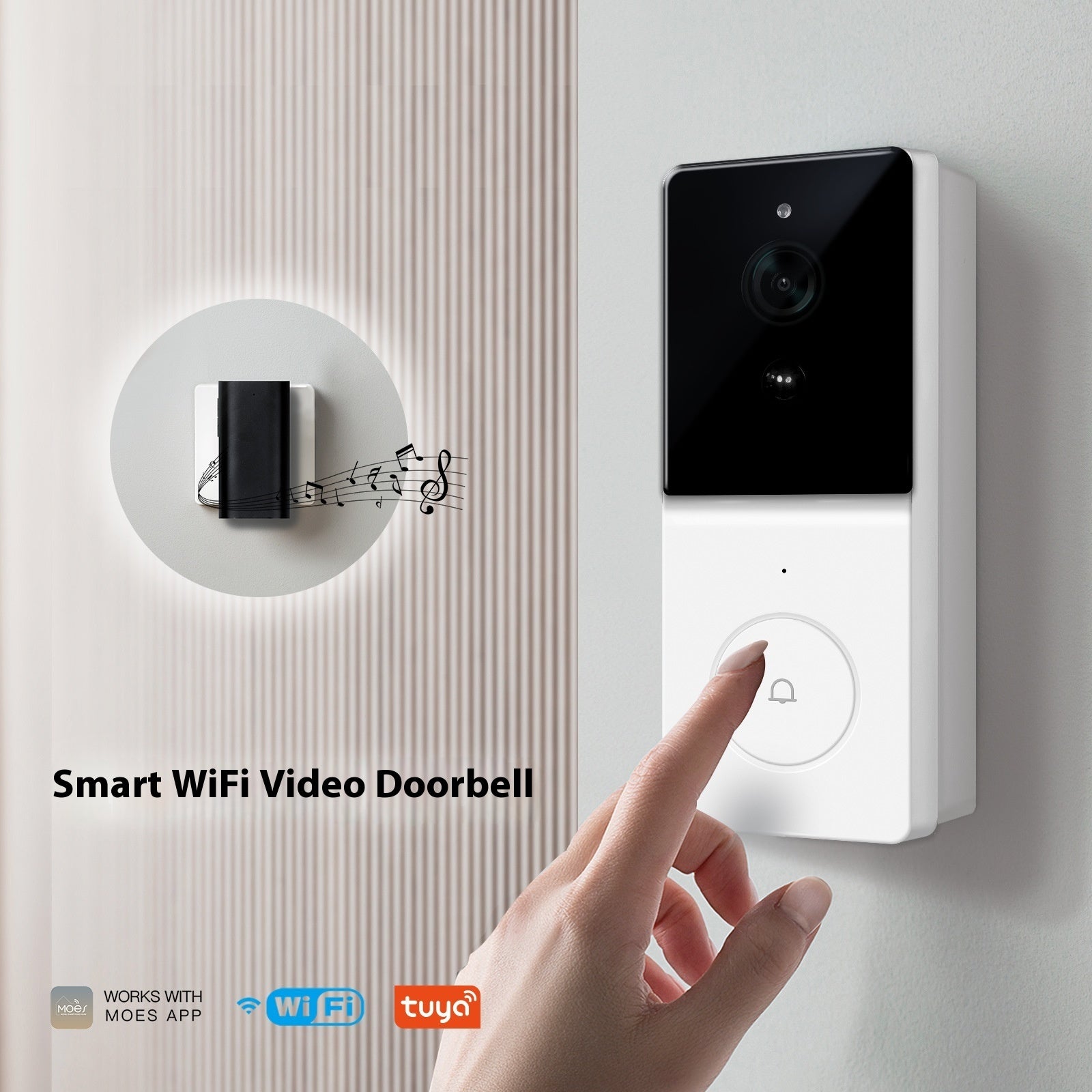 Smart Video Doorbell Camera with WiFi & Two-Way Audio Intercom Global swanky 1