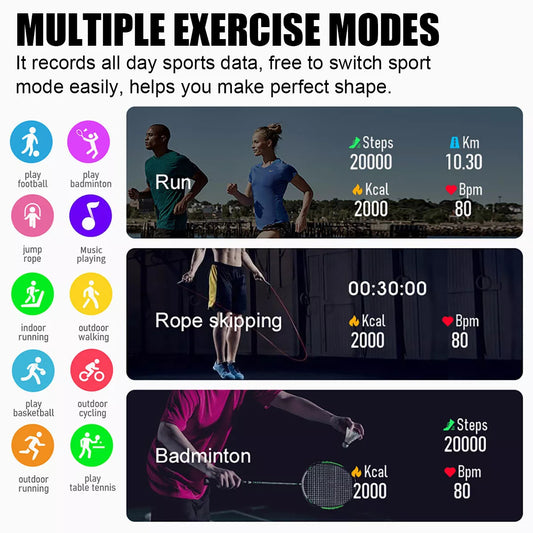 Smart Watch Men Women Fitness Tracker Blood Pressure Heart Rate Sport Watches UK Global swanky 3
