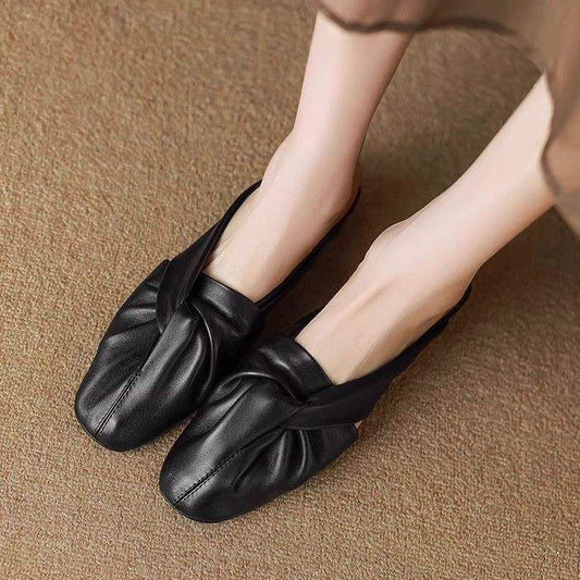 Soft Leather Low Heel Sandals for Women Comfort global swanky 3