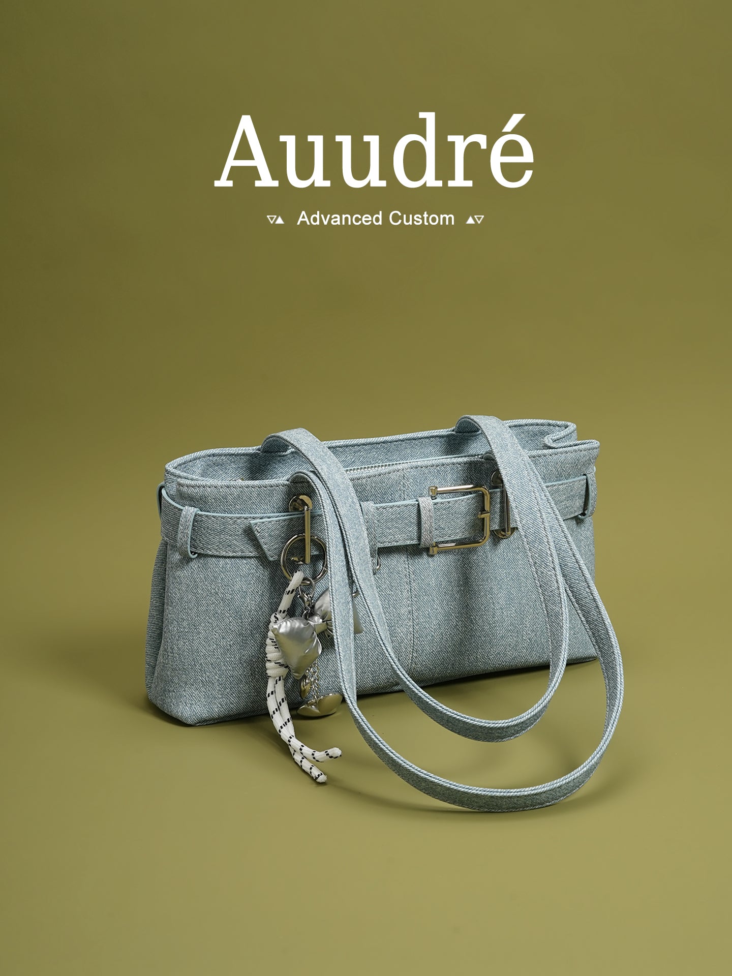 Soft PU Baguette Shoulder Bag with Pendant Daily Chic Style Global Swanky 1