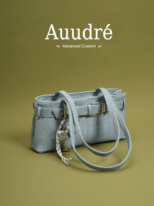 Soft PU Baguette Shoulder Bag with Pendant Daily Chic Style Global Swanky 1