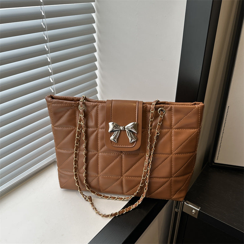 Soft Rhombus Chain Bag Totes With Large Capacity Storage Style Global swanky 3