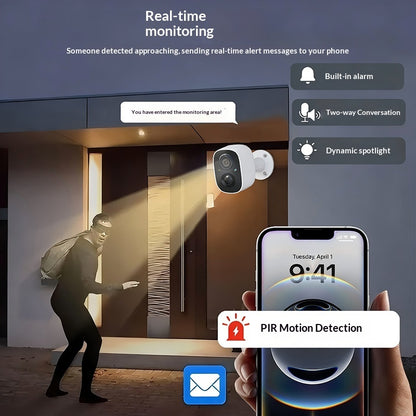 Solar-Powered Waterproof Surveillance Camera for Home Safety Global swanky 4