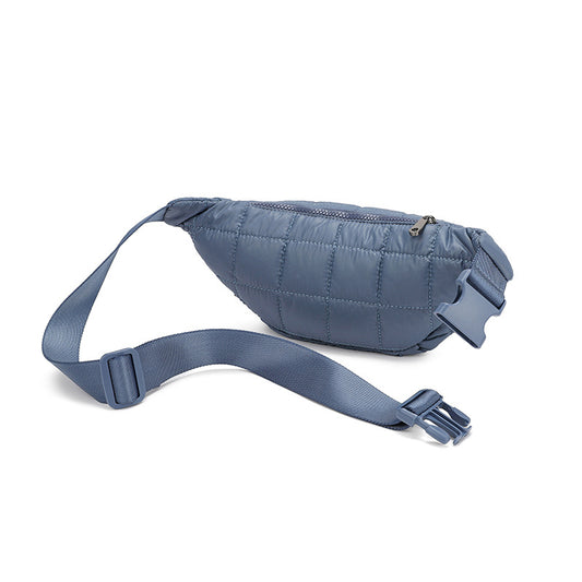 Solid-color Casual Crossbody Waist Bag – Quilted Diamond Style global swanky 2