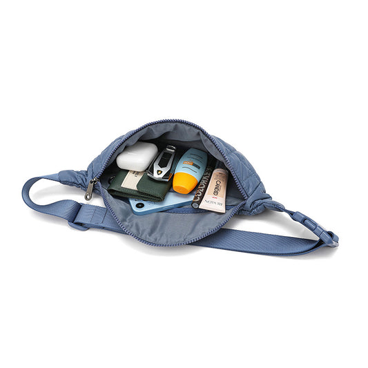 Solid-color Casual Crossbody Waist Bag – Quilted Diamond Style global swanky 3
