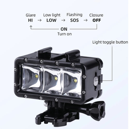Sports Camera Underwater Fill Light Diving Waterproof Light globalswanky 03