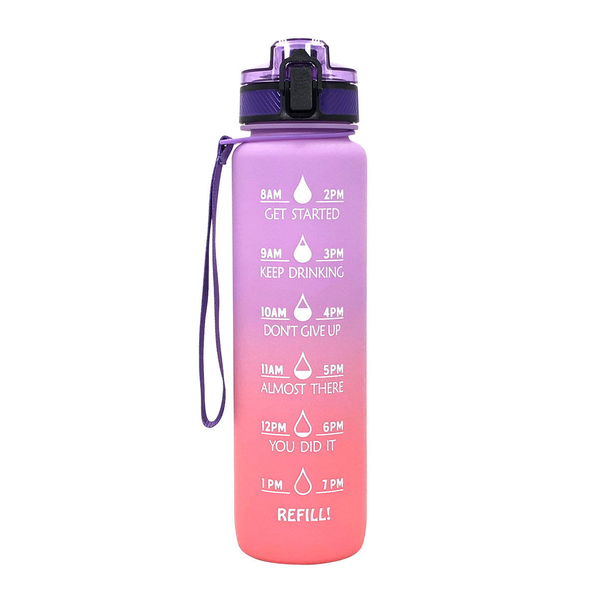 Sports Frosted Gradient Water Bottle for Gym Travel Daily Use Global swanky 2