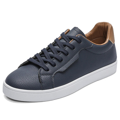 Spring New Mens White Sneakers With A Low-cut Design | Comfort globalswanky 2