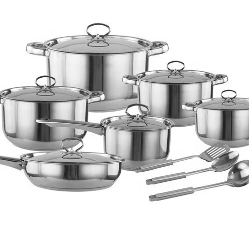 Stainless Steel Cookware Kitchen Pots & Pans Set Durable global-swanky 1