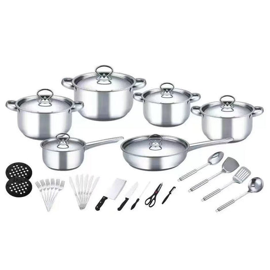 Stainless Steel Cookware Kitchen Pots & Pans Set Durable global-swanky 3