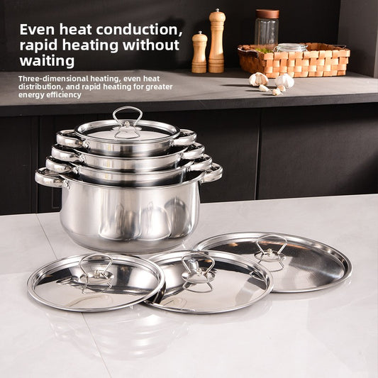 Stainless Steel Cookware Kitchen Pots and Pans Set Durable  global-swanky 2